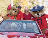 Parade grand marshal Dr. Robert C. Robbins and a guest joined Wilma and Wilbur. Parade grand marshal Dr. Robert C. Robbins and a guest joined Wilma and Wilbur.
